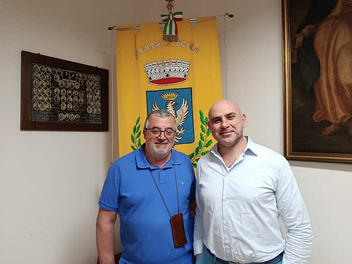 sindaco di Lequile Vincenzo Carlà con il consigliere comunale Cristian Filieri